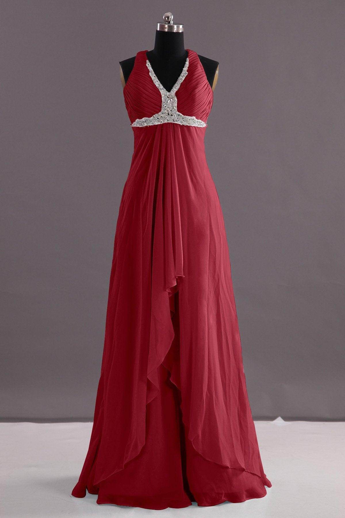 Sheath-Column Floor Length Chiffon Evening Dress COEF14001 - COCOMELODY
